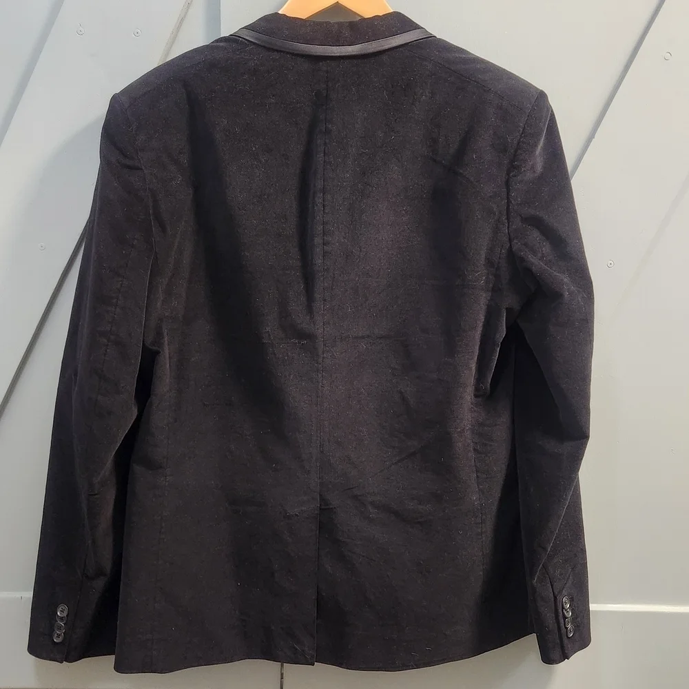 Armani Exchange Black Velvet Formal Blazer Jacket Men's L Party Evening Wear